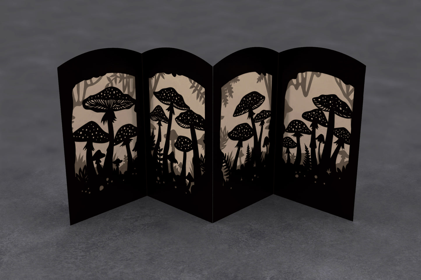 Mushroom Paper Lantern Card